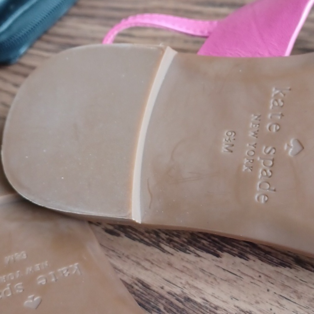 Kate Spade New York Leather Thong Sandals In Carolina Pink Size 6 1/2, NWOT - Picture 5 of 5